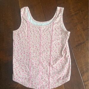 Art Class Pink and White Floral Top
